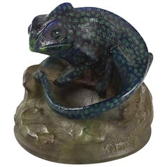 French Art Nouveau Pâte-de-Verre Paperweight by Walter and Bergé