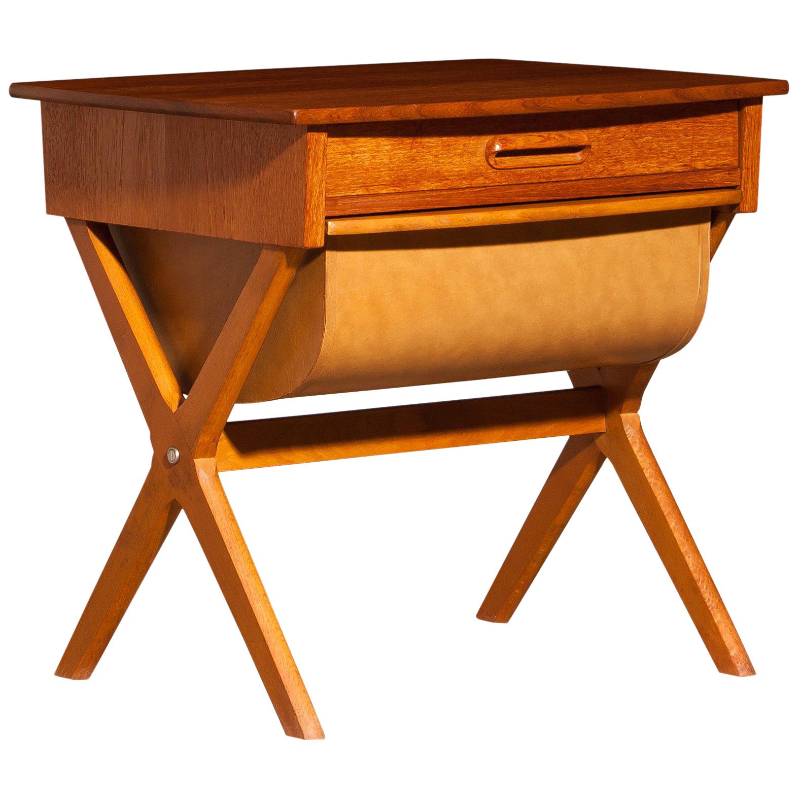 1960s, Teak Sewing, Side Table from Sweden