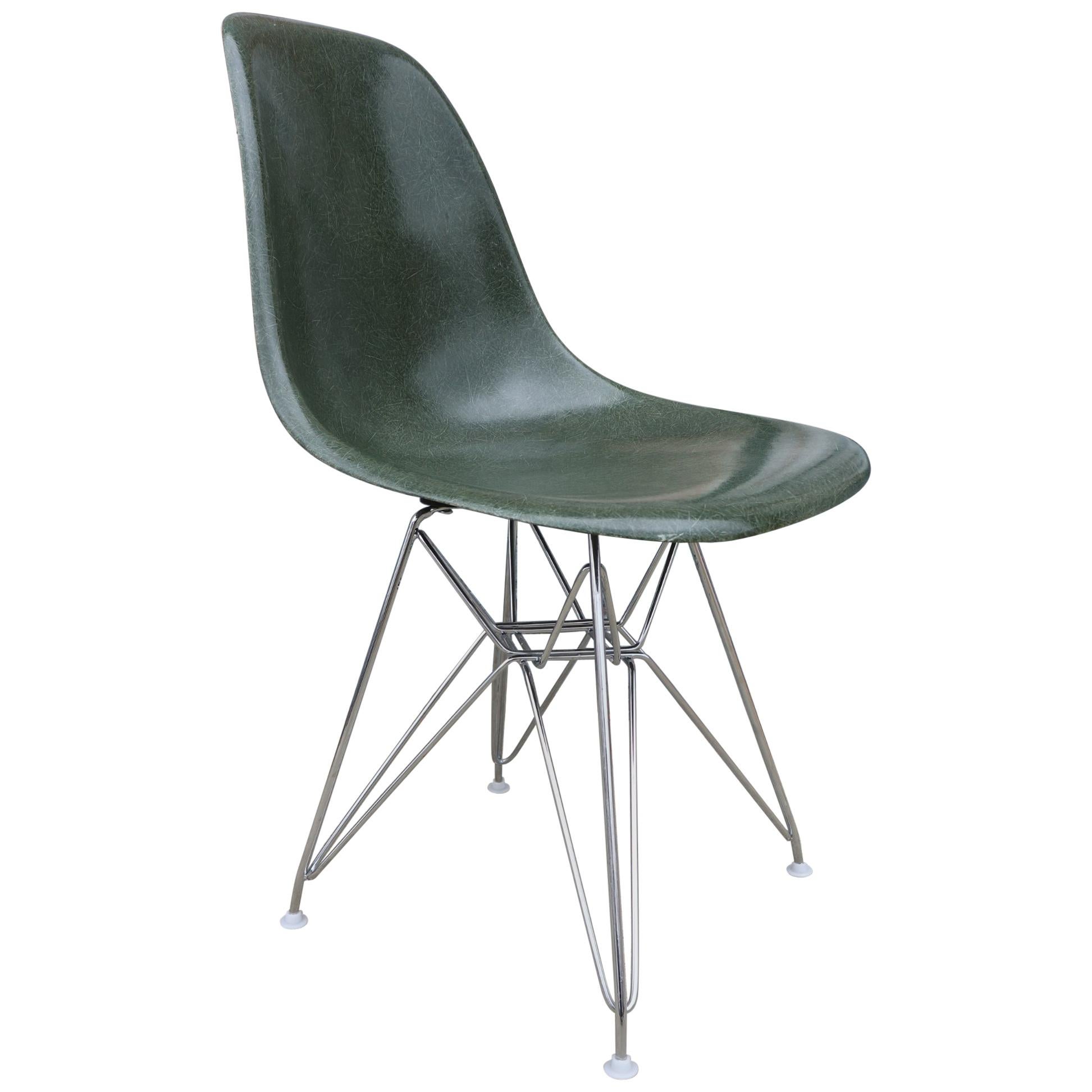 Rare Green Eames Chair with Eiffel Base