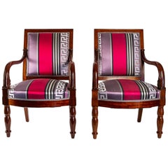 Antique Stamped by Georges-Alphonse Jacob  Mahogany Pair of Armchairs, Circa 1830