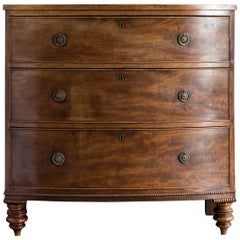 Small Regency Mahogany Bowfront Chest of Drawers