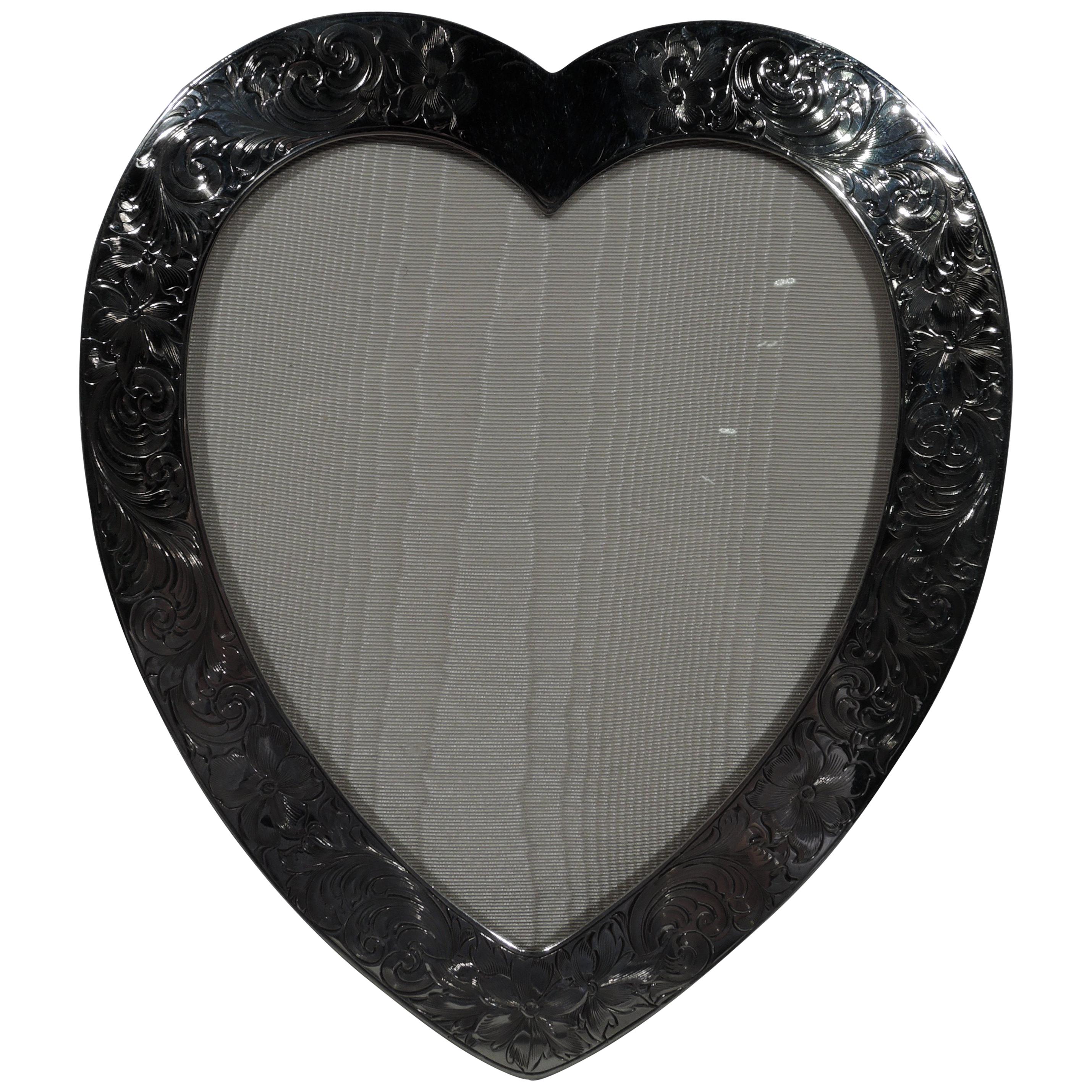 Antique Gorham Sterling Silver Valentine’s Day Heart Picture Frame