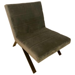 Mid-Century Modern Style Velvet Side Chair