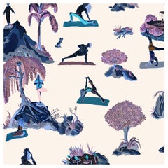 Forest Yoga Wallpaper Rave Color way on Smooth Paper