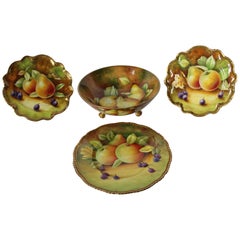 19th Century Coalport English Dessert Service, Tableware with Gilt Borders