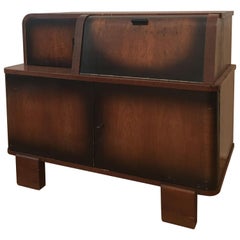 Vintage Record Player Cabinet by Jindrich Halabala for Up Zavody, Czechoslovakia, 1930s