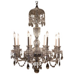 Adam Style Eight-Light Crystal Chandelier, circa 1935, Bohemia