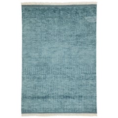 New Contemporary Beach Hygge Moroccan Accent Rug with Modern Cape Cod Style