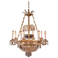 Neoclassic Baltic Style 12-Light Chandelier, Continental