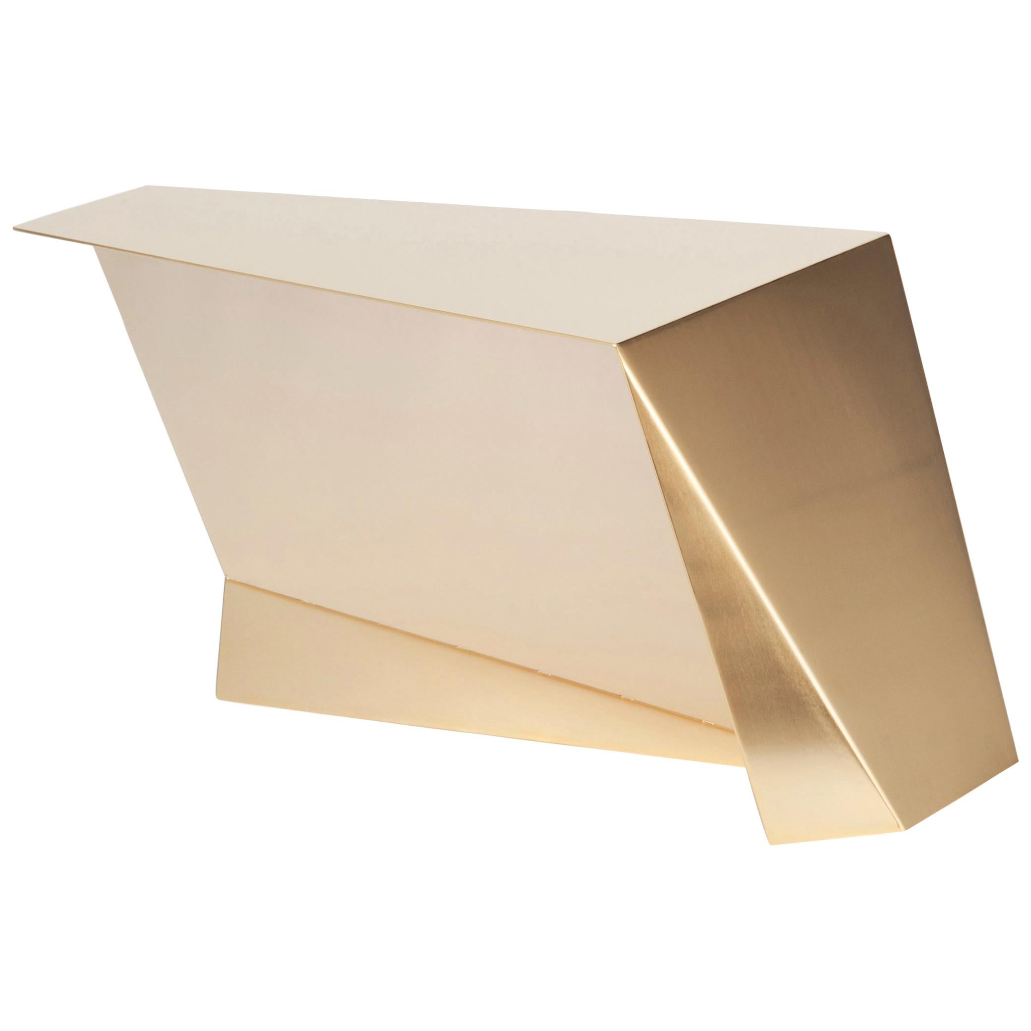 Pegasus, Contemporary Coffee Table, Golden Stainless Steel