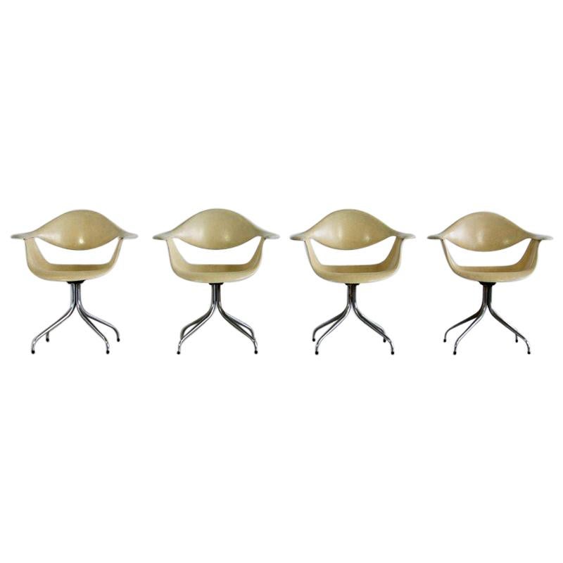 Set of 4 Original DAF Swag Leg Chairs by George Nelson