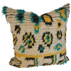 Custom Pillow by Maison Suzanne, Cut from a Vintage Wool Moroccan Azilal Rug
