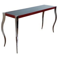 Consola de acero forjado y pintado de Curtis Norton