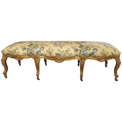 Used Giltwood Regence Style Banquette from France, 19th Century