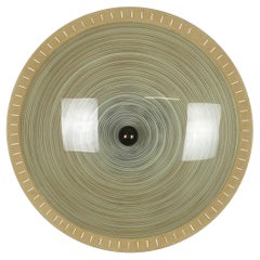 Vintage large 55cm Modernist wall light flush mount disc STILNOVO Style, Italy 1950s
