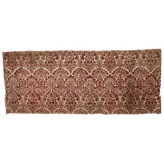 Louis XV Era Flocked Damask Fabric Panel