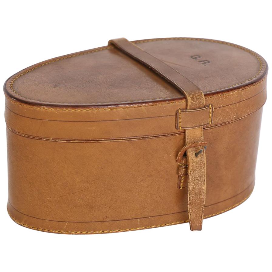 Antique Gentleman's Leather Collar Box