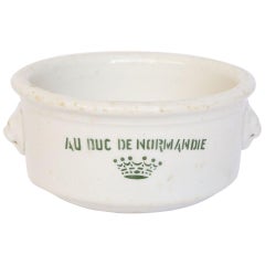 Vintage Au Duc De Normandie French Ironstone Bowl
