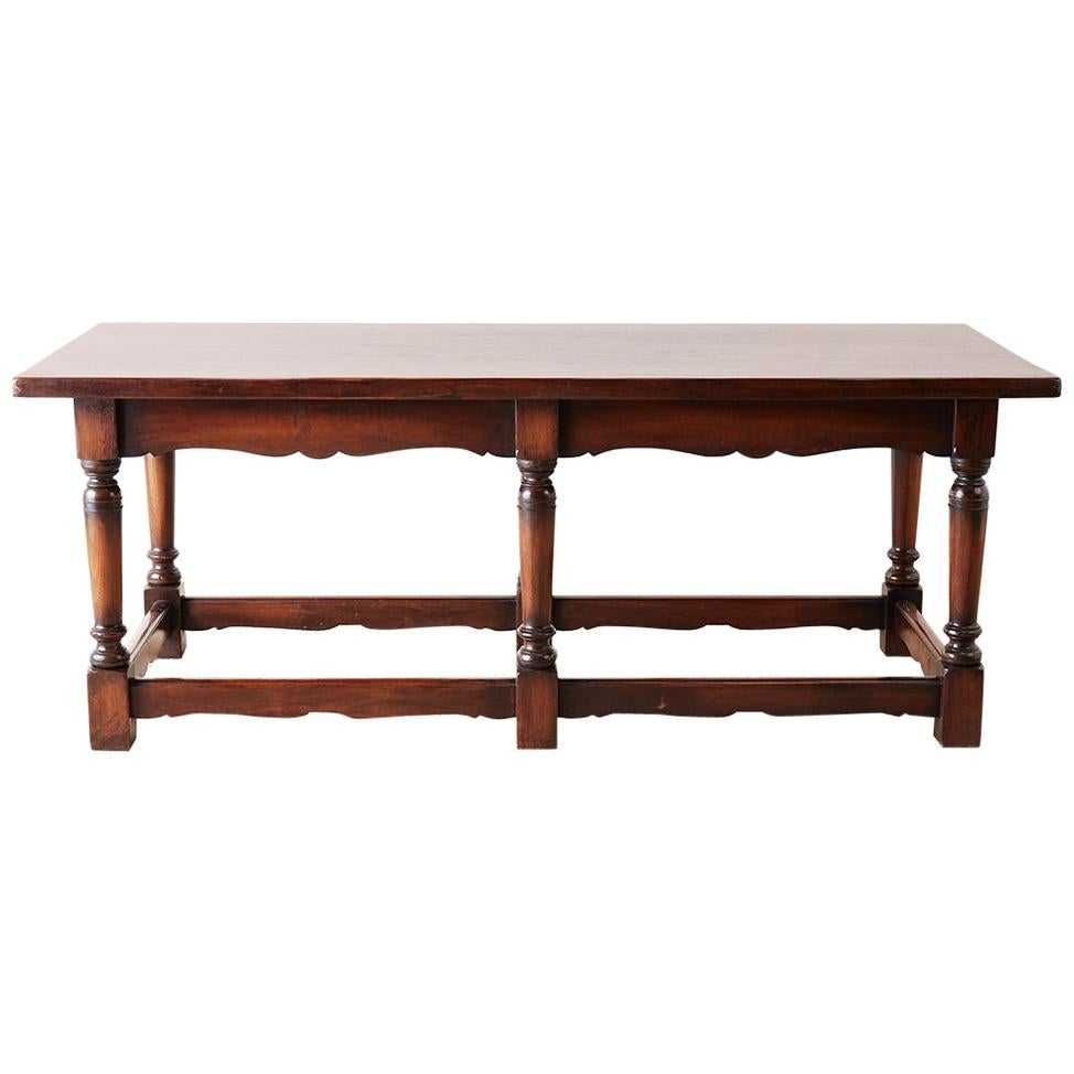 Italian Baroque Style Refectory Table or Library Table For Sale