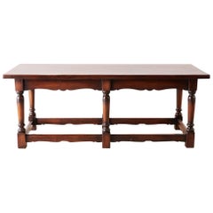 Italian Baroque Style Refectory Table or Library Table