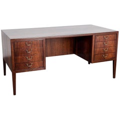 Danish Rosewood Executive Desk by Ole Wanscher
