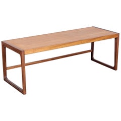 G Plan Midcentury Teak and Afromosia Sleigh Leg Coffee Table