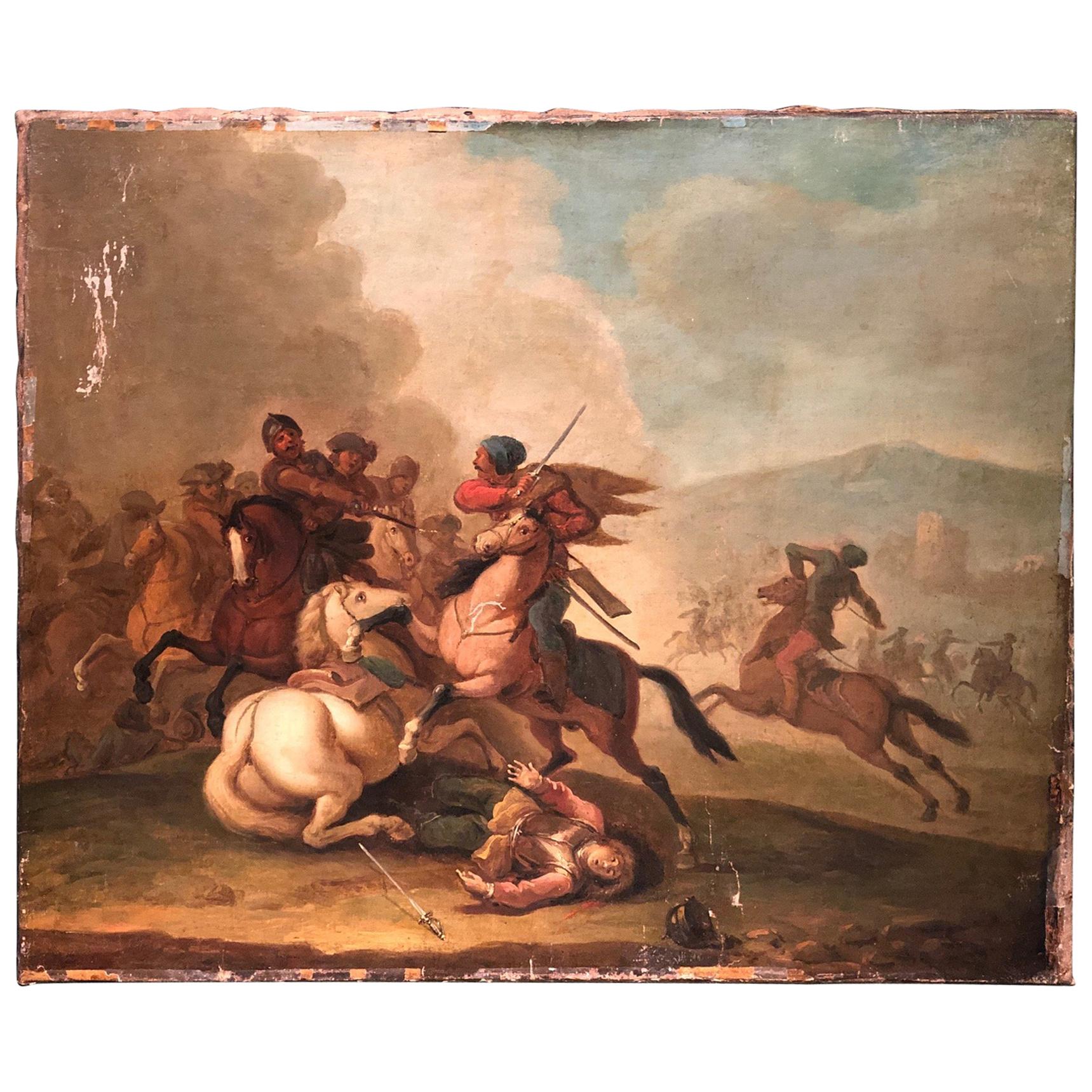 17th Century Painting Representative a Battle