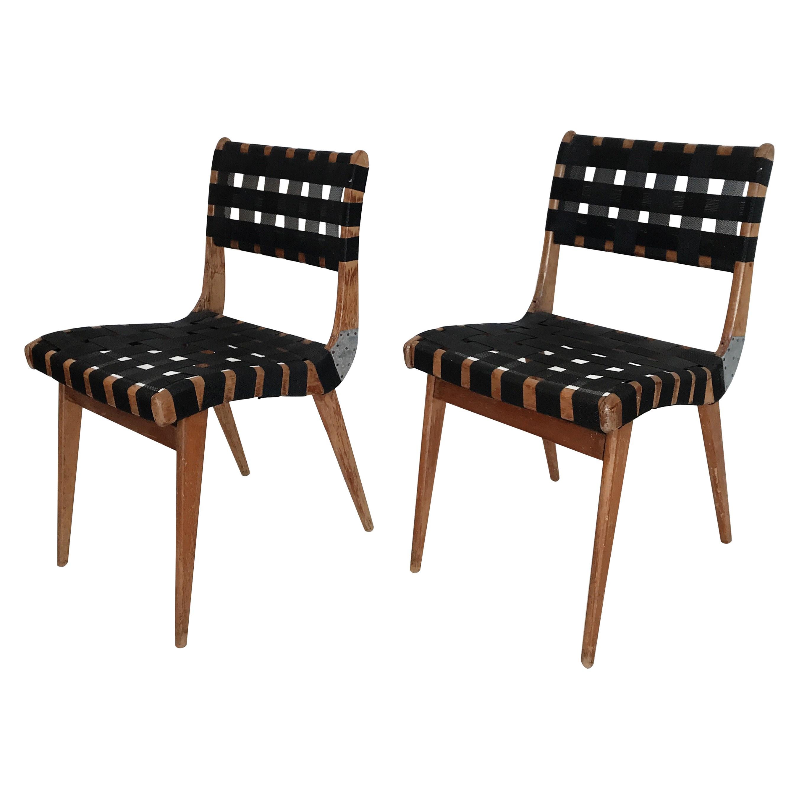 Australian Modern Douglas Snelling Chairs with Original 1955 Saran Nylon Webbing