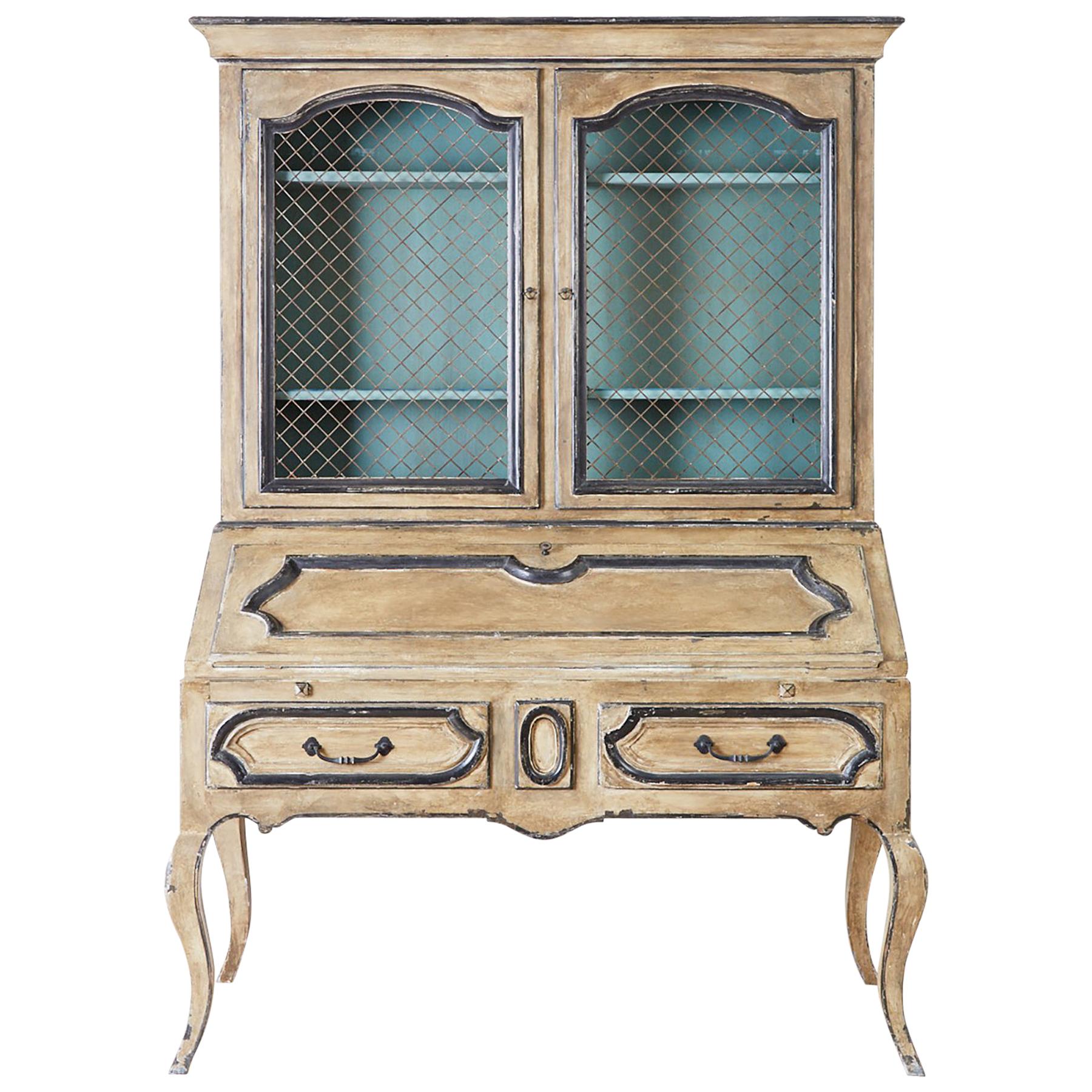 Swedish Gustavian Style Two-Part Secretaire Bookcase