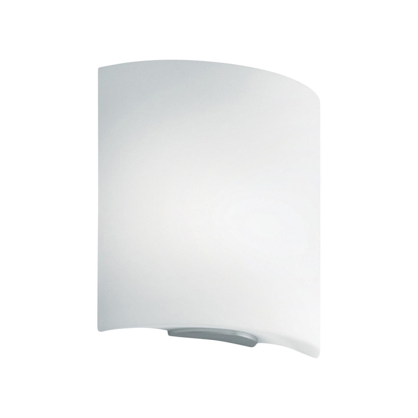 Leucos Celine P 25 LED Wall Sconce in Satin White & Brushed Nickel by Design Lab