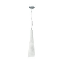Leucos Class S 60 Pendant Light in Satin Milky White and Gray by Design Lab