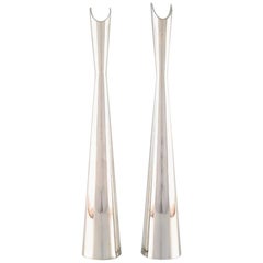 Lino Sabattini for Christofle Pair of Modernist Cardinale Vases