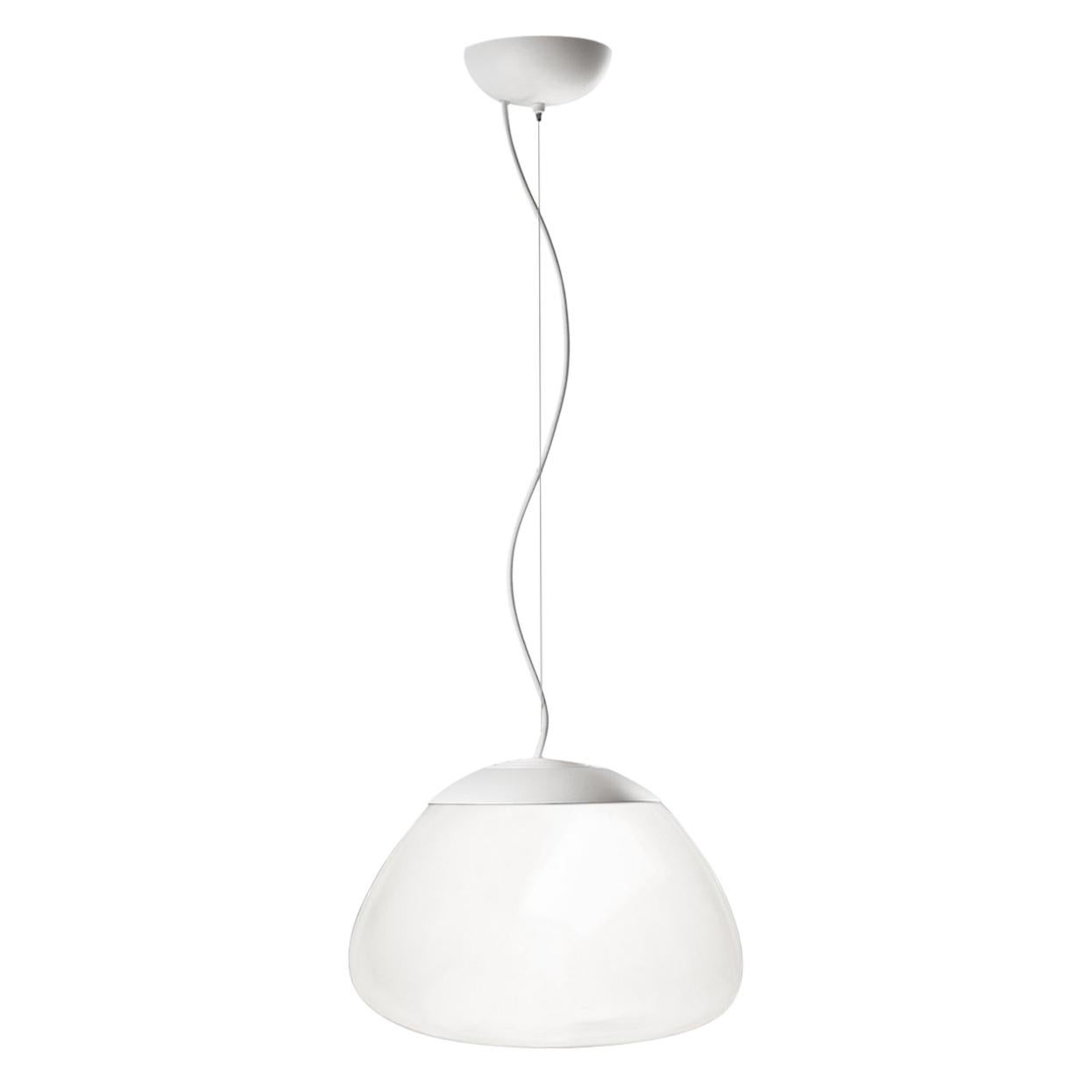 Leucos Aria S 36 LED Pendant Light in Crystal and White by Massimo Iosa Ghini For Sale