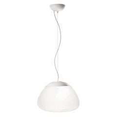 Leucos Aria S 36 LED Pendant Light in Crystal and White by Massimo Iosa Ghini