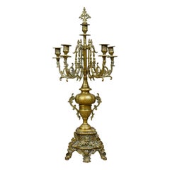 Antique Large Candelabra, 19th Century, French, Brass Gilt Centrepiece, circa 1900