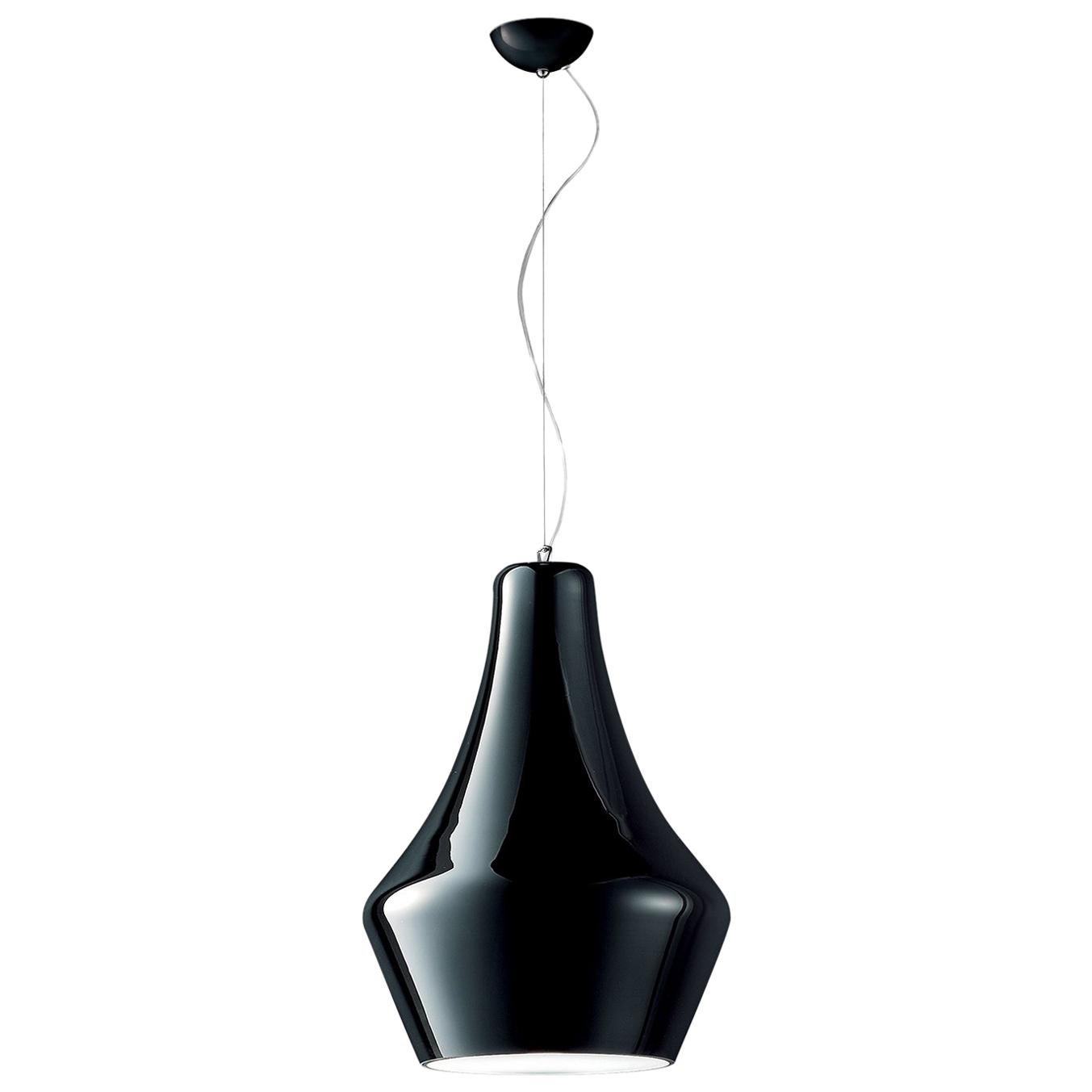 Leucos Alma S 60 Pendant Light in Black by Riccardo Giovanetti