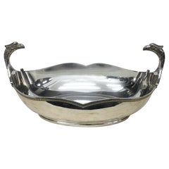 Late Empire Silver Plated British Oval Centrepiece