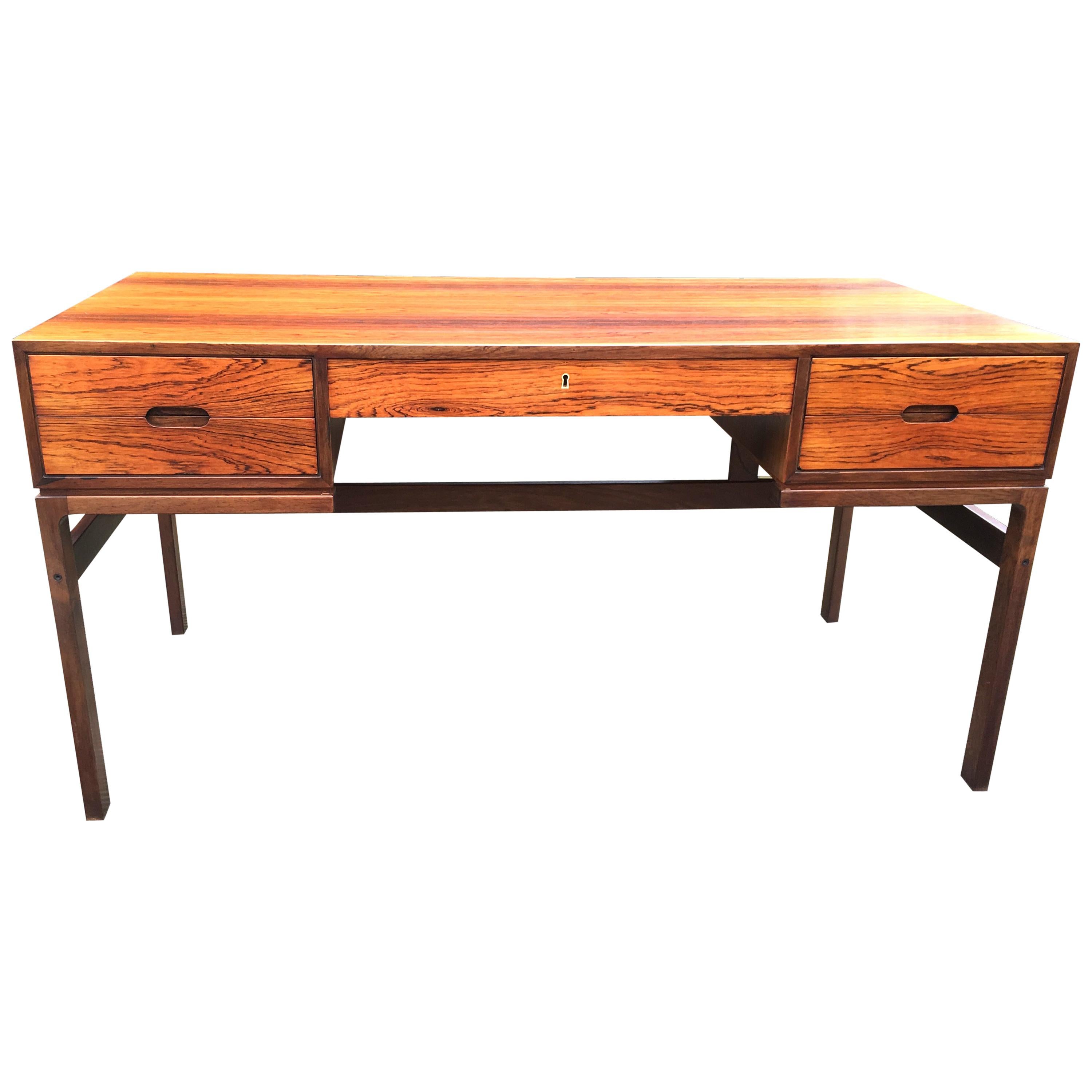 Rosewood Model 80 Desk by Arne Wahl Iversen for Vinde Mobelfabrik