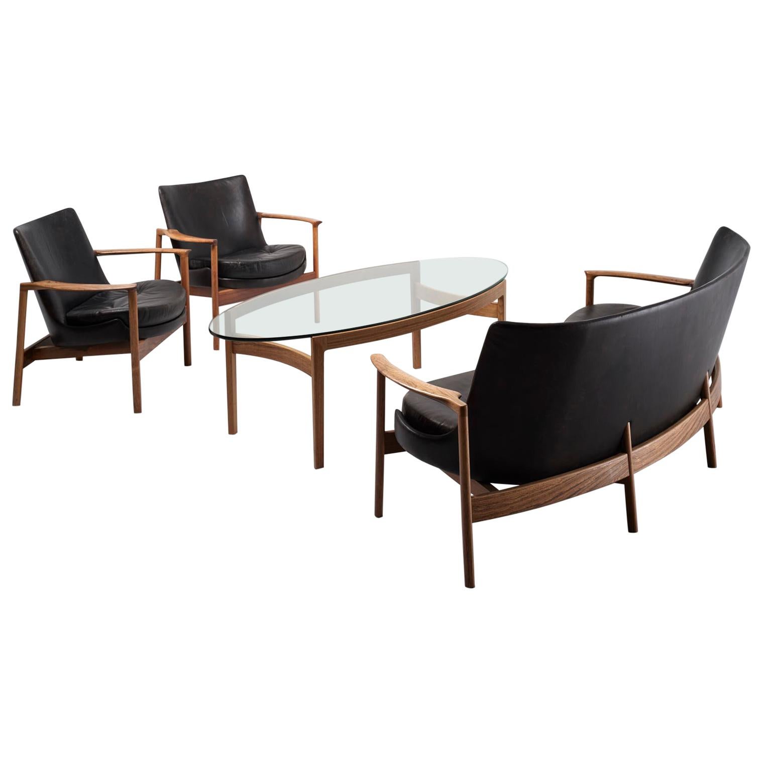 Rare Seating Group with Coffee Table, Ib Kofod-Larsen
