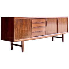 Gunni Omann Long Rosewood Sideboard Credenza for Axel Christiansen Odder Danish