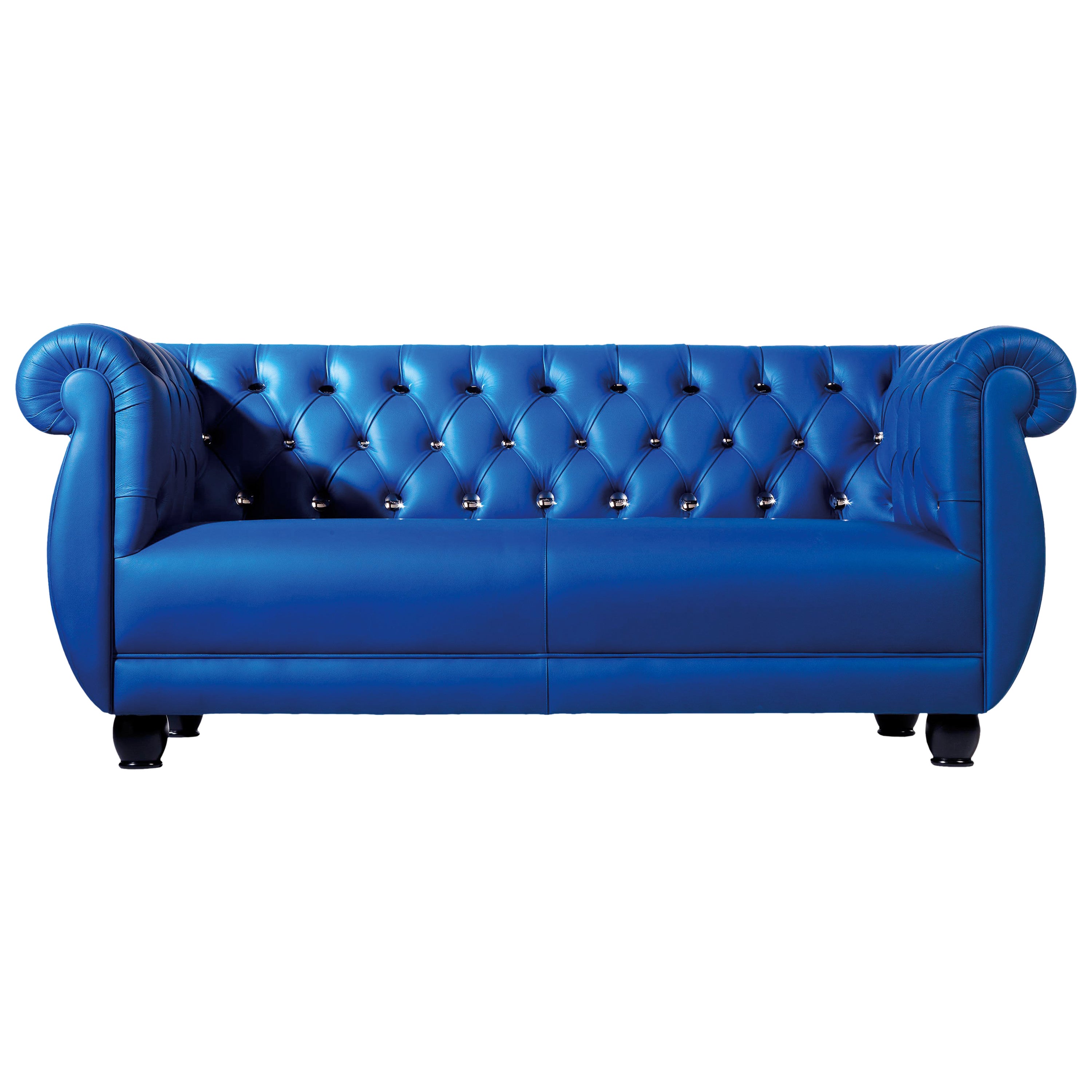 Modern Chesterfield Design Anna Gili Upholstered Sofa 3 Seat In Modern Chesterfield Design Anna Gili Upholstered Sofa 3 Seat In Leather For At 1stdibs