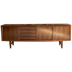 Gunni Omann Long Rosewood Sideboard Credenza for Axel Christiansen Odder Danish