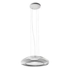 Leucos Keyra S 30 LED Pendant Light in Transparent & White by Roberto Paoli