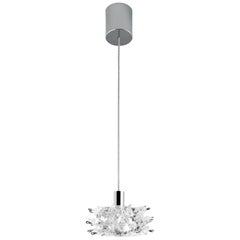 Leucos Kuk S G9 Pendant Light in Transparent & Chrome by Paolo Crepax 