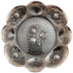 Floral Silver Dish