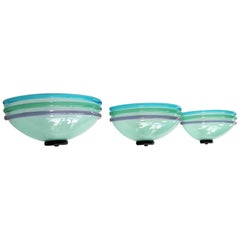 Italian Murano Glass Wall Sconces from the 1980s, Set of Three