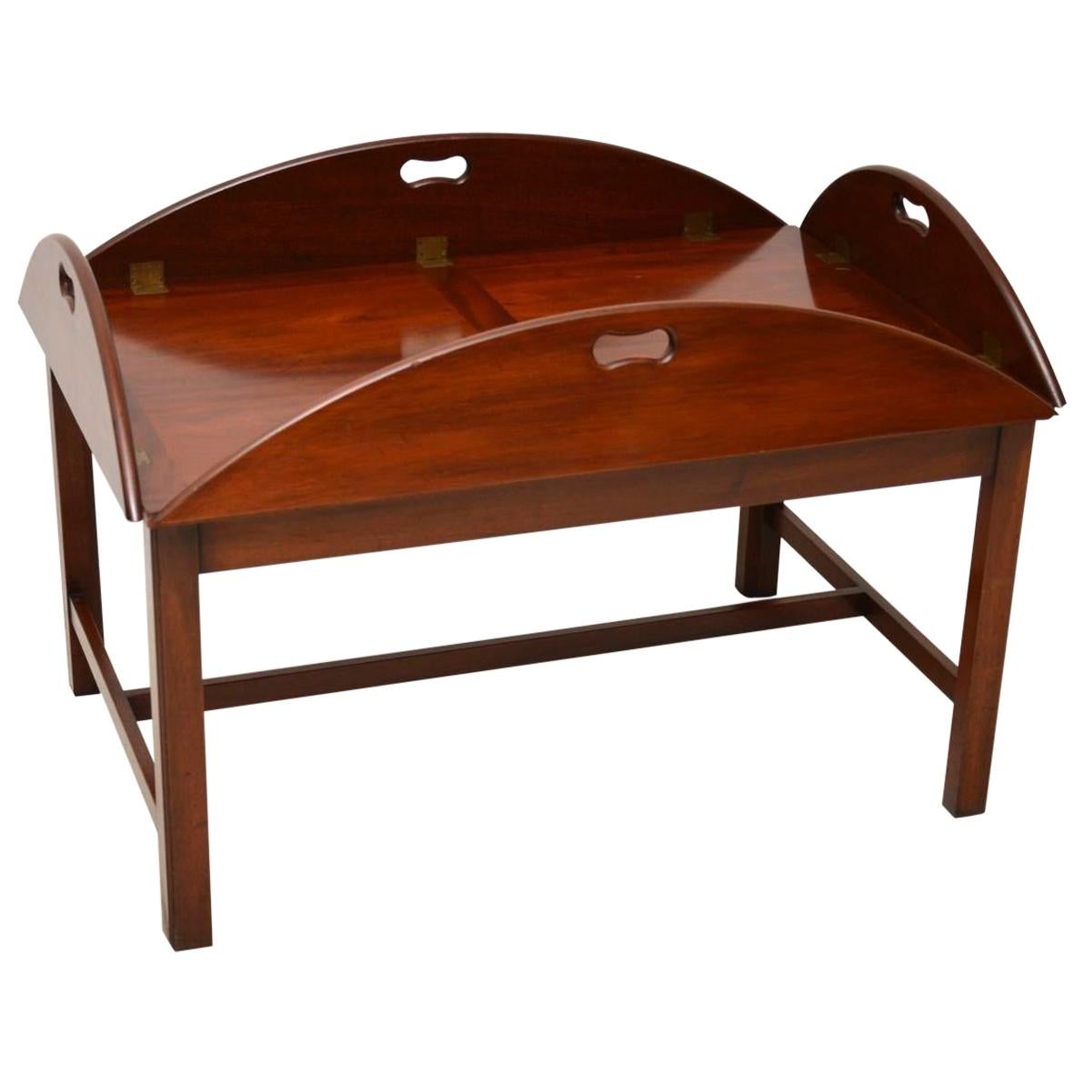 Antique Mahogany Butlers Tray Top Coffee Table