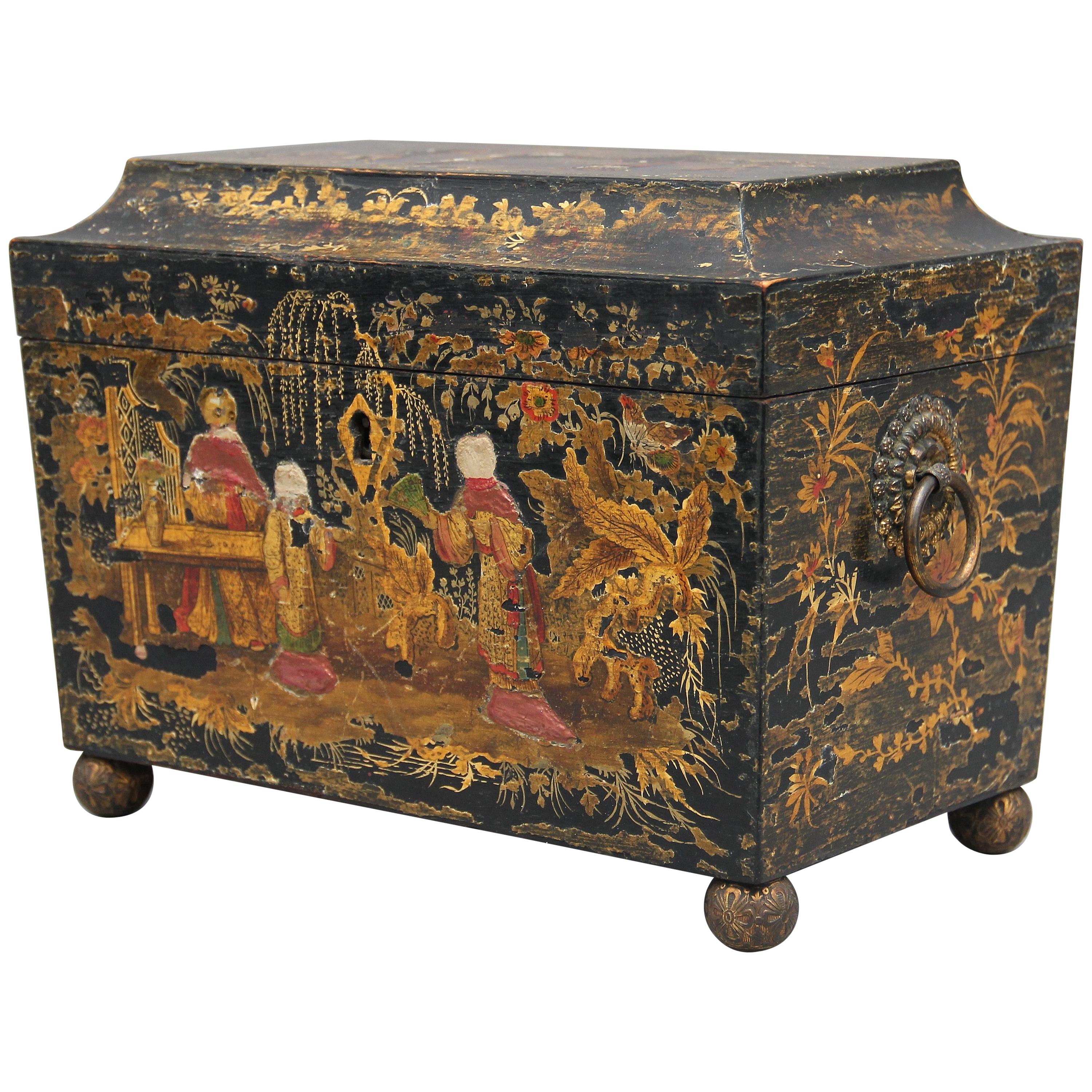 18th Century Chinoiserie Tea Caddy