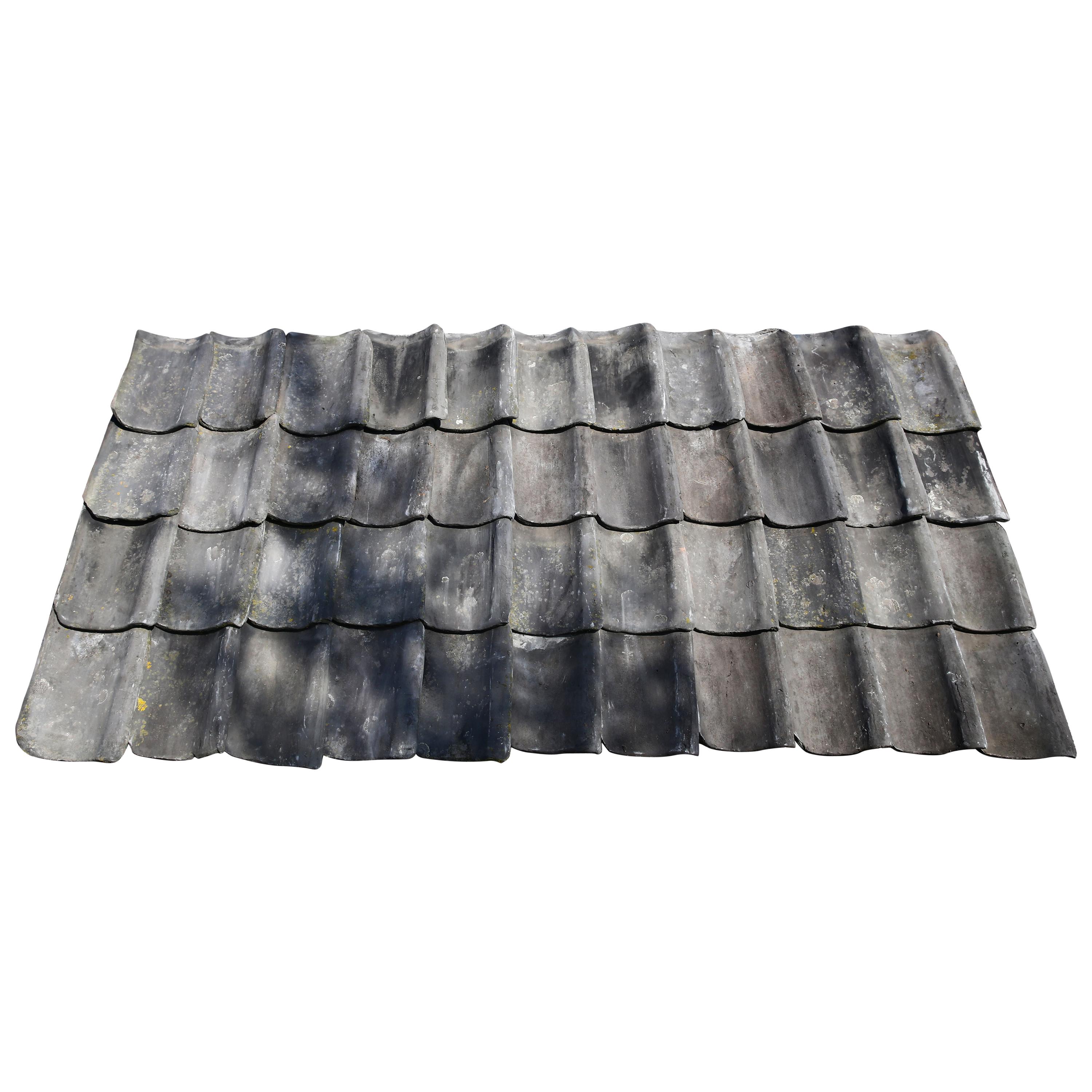 Old Blue Braised Roof Tiles Called 'Oude Holle'