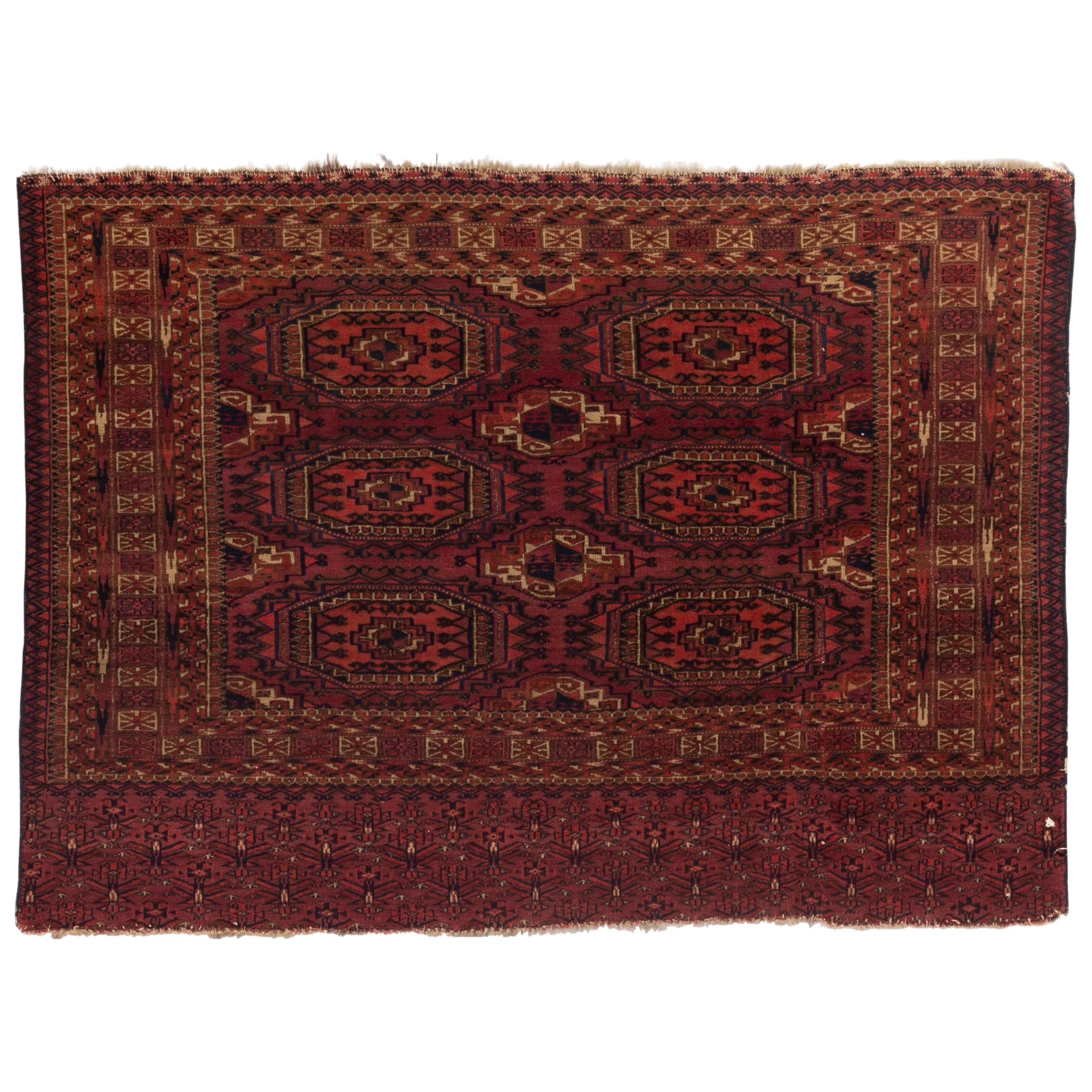 Antique Turkoman Rug, circa 1880